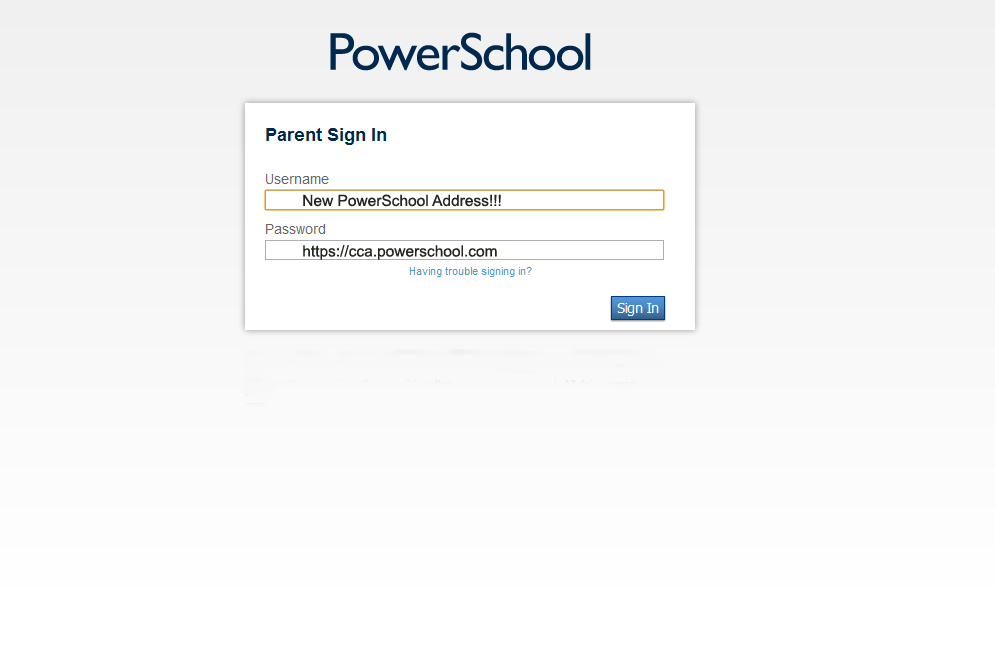 New PowerSchool Address