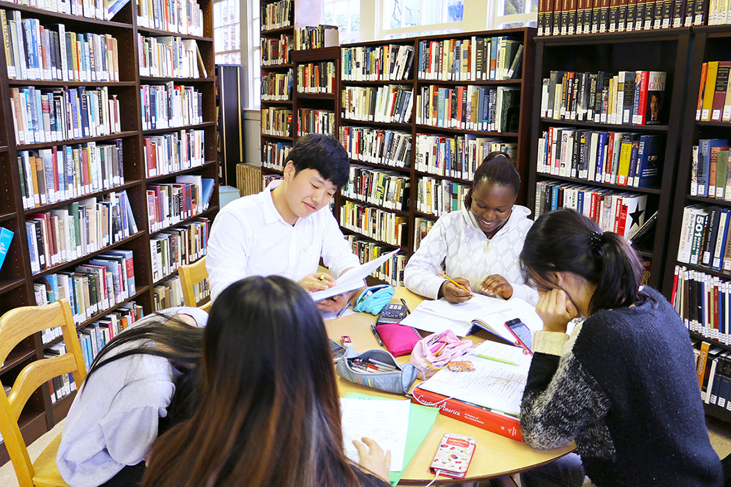 best private school, international students, study abroad, library