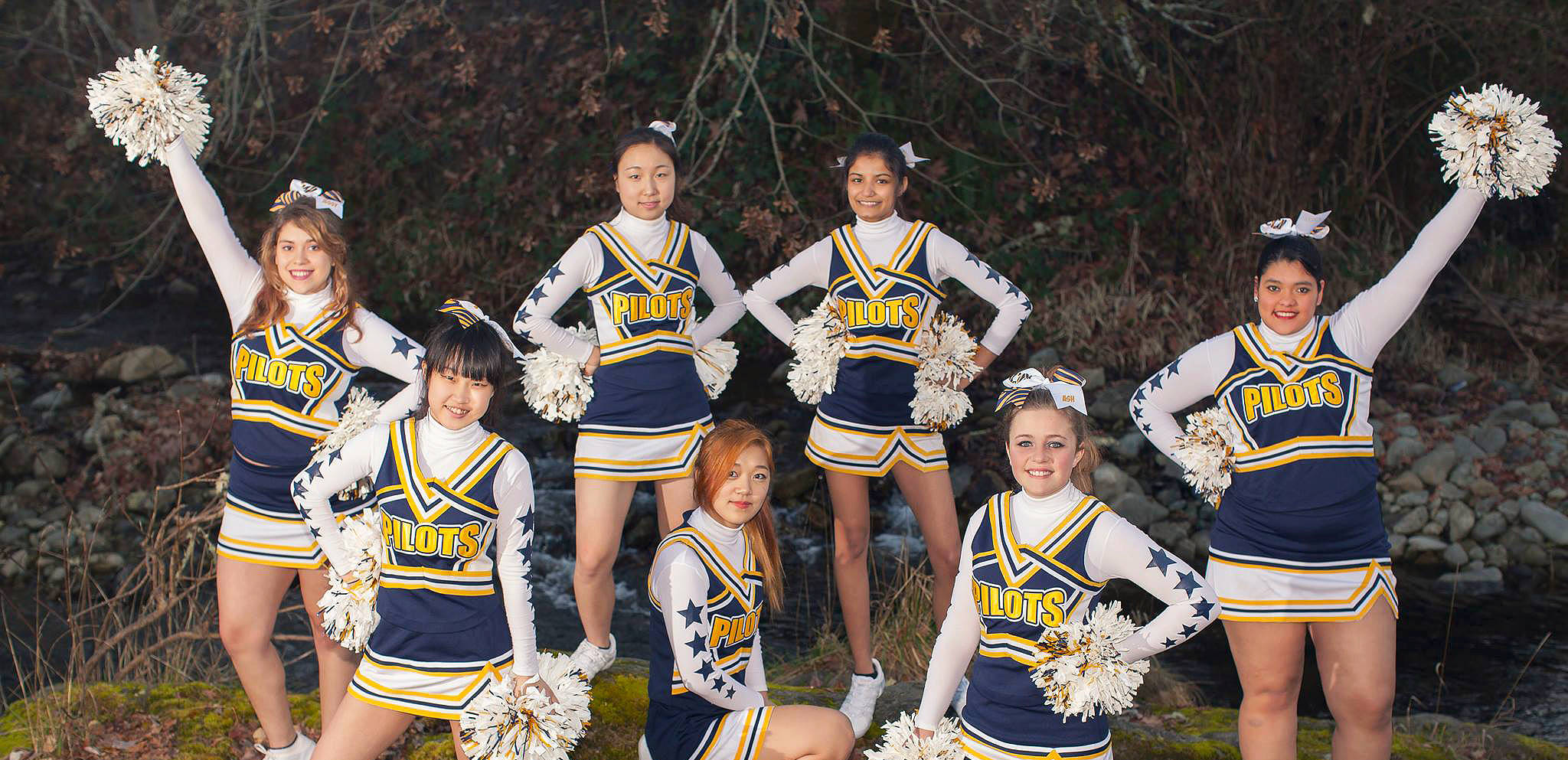 Private school cheerleading squad.